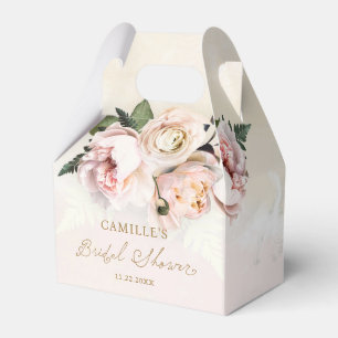 Pink Floral Garden Bridal Shower Favor Boxes