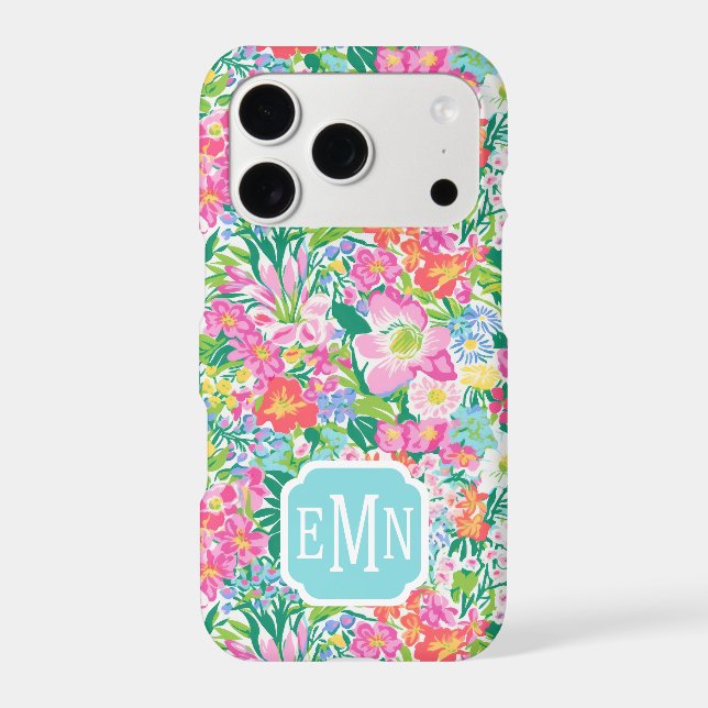 Pink Floral Garden Monogrammed (Back)