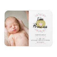 Pink Floral Garland Princess Crown Newborn Girl