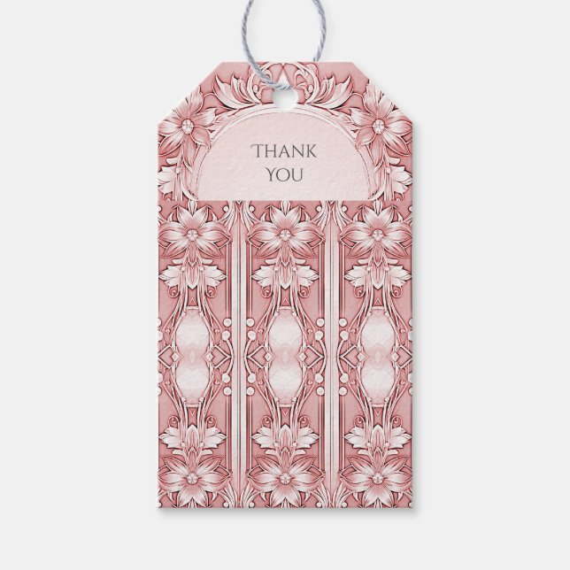 Pink Floral Gift Tag (Front)