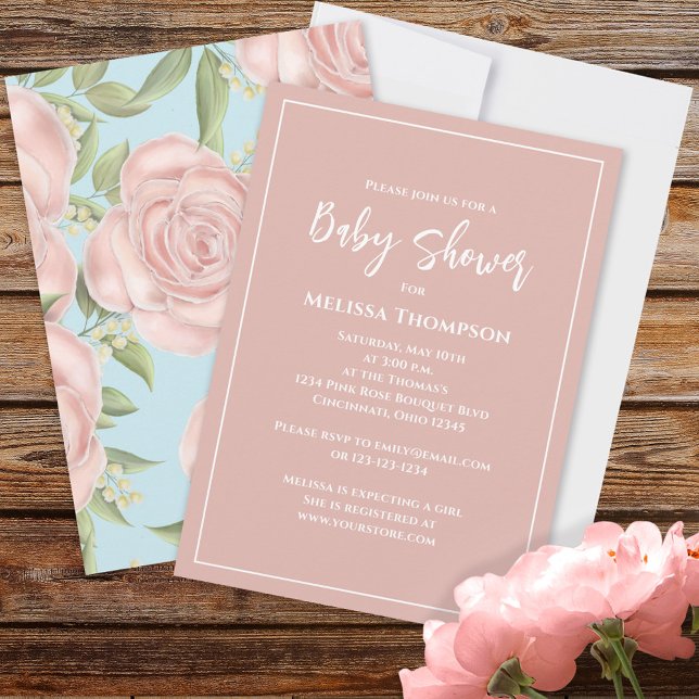 Pink Floral Girl Baby Shower Custom (Creator Uploaded)