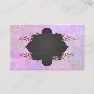 Pink Floral Gold Spray of Colour Business Card