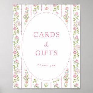 Pink Floral Grandmillennial Cards & Gifts Poster