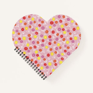 Pink Floral Heart Notebook