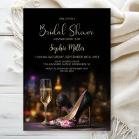 Pink Floral High Heel Shoes Bridal Shower
