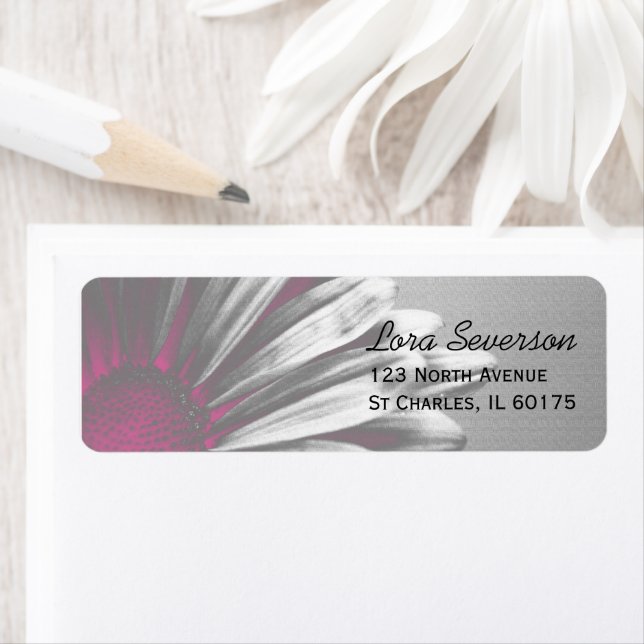 Pink Floral Highlights Return Address (Insitu)
