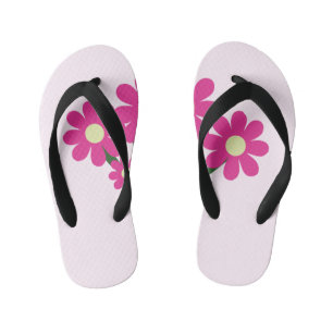 Pink Floral Kid's Jandals