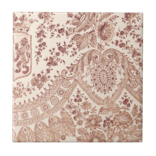 Pink Floral Lace Tile
