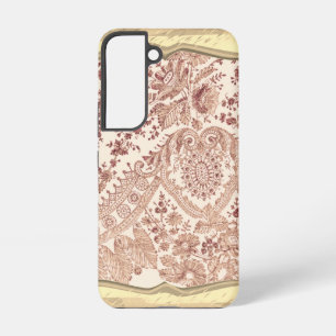 Pink Floral Lace With Roses  Samsung Galaxy Case