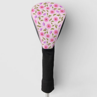 Pink Floral Lacy Daisy Golf Driver Head Cover
