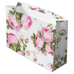   Pink Floral   Large Gift Bag