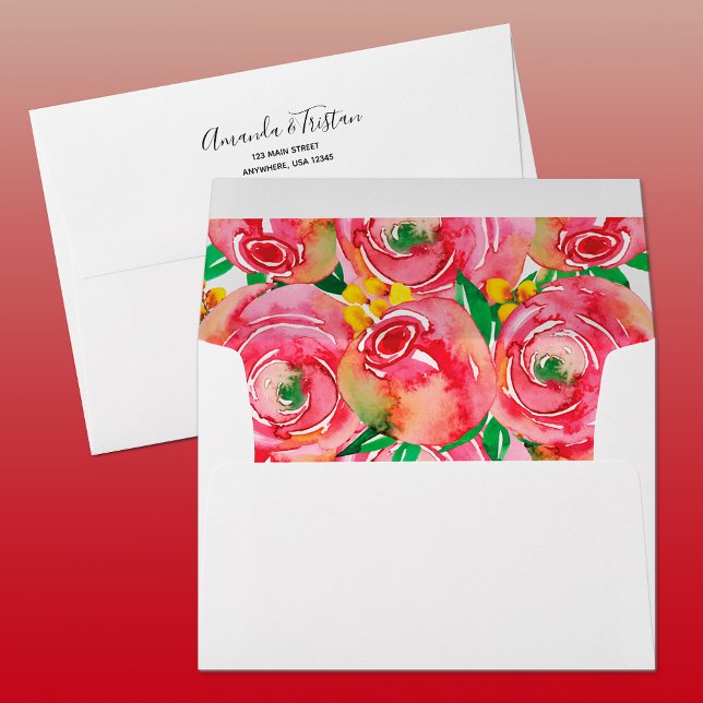 Pink Floral Lined Envelope (Creator Uploaded)