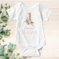 Pink Floral Little Miss Onederful 1st Birthday