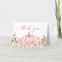 Pink Floral Little Pumpkin Baby Shower 