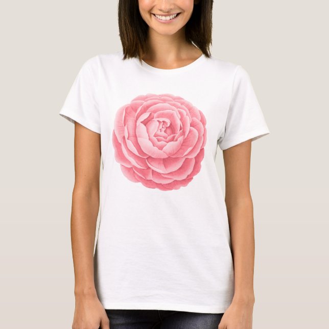 Pink  Floral Lover T-Shirt (Front)