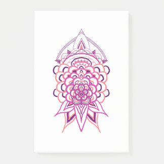 Pink Floral Mandala Post-it Notes | Aesthetic Boho
