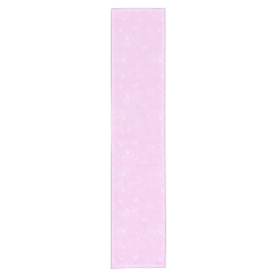 Pink Floral Minimalist Pattern Modern Abstract Short Table Runner