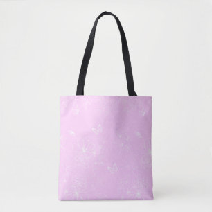 Pink Floral Minimalist Pattern Modern Abstract Tote Bag