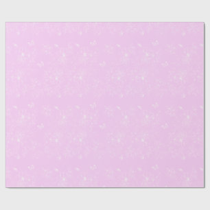 Pink Floral Minimalist Pattern Modern Abstract Wrapping Paper
