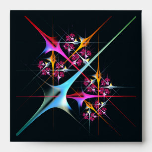 Pink Floral Modern Abstract Art Color Pattern #01 Envelope