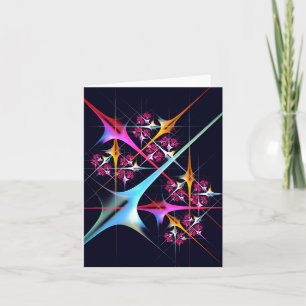 Pink Floral Modern Abstract Art Colour Pattern #01 Card