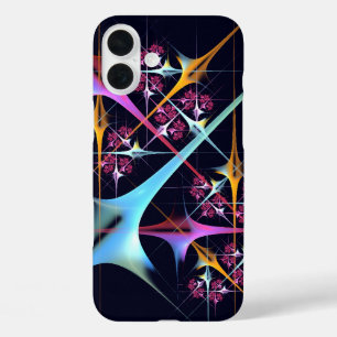 Pink Floral Modern Abstract Art Colour Pattern #01 iPhone 16 Plus Case