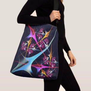 Pink Floral Modern Abstract Art Colour Pattern #01 Crossbody Bag