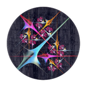 Pink Floral Modern Abstract Art Colour Pattern #01 Cutting Board