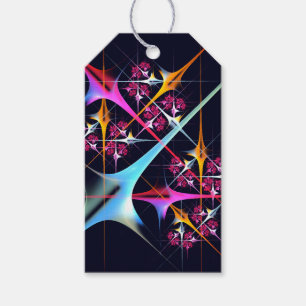 Pink Floral Modern Abstract Art Colour Pattern #01 Gift Tags