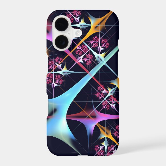 Pink Floral Modern Abstract Art Colour Pattern #01 iPhone Case (Back)