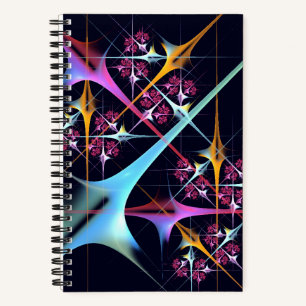 Pink Floral Modern Abstract Art Colour Pattern #01 Notebook