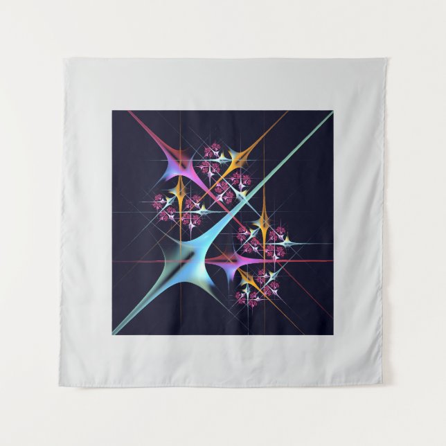 Pink Floral Modern Abstract Art Colour Pattern #01 Tapestry (Front)