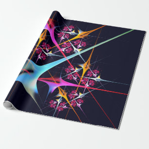 Pink Floral Modern Abstract Art Colour Pattern #01 Wrapping Paper