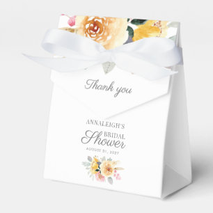 Pink Floral Modern Pastel Watercolor Bridal Shower Favour Box
