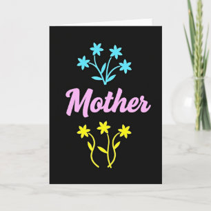 Pink Floral Mother Card