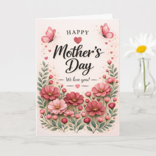 Pink Floral Mother’s Day Card