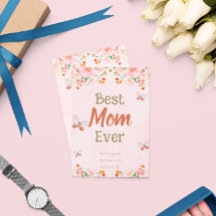 Pink Floral Mother's Day Card