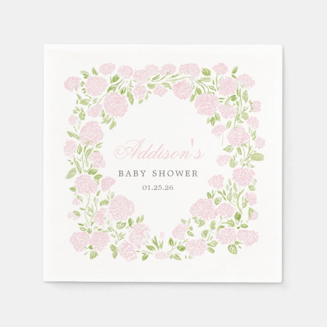 Pink Floral Napkins (Front)