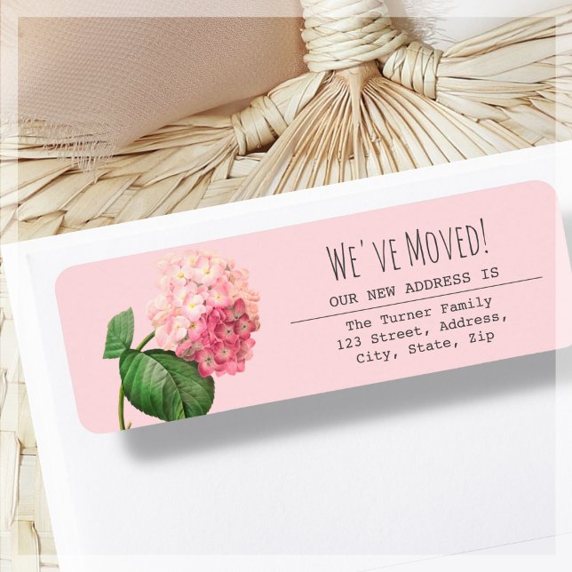 Pink Floral New Address Label (Creator Uploaded)