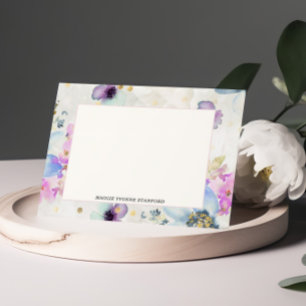 Pink Floral Note Cards