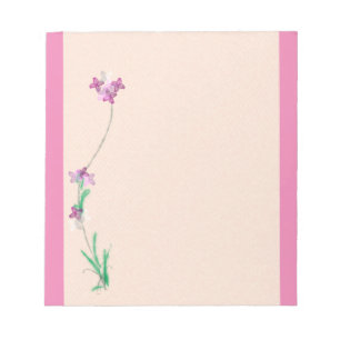 Pink floral note pad