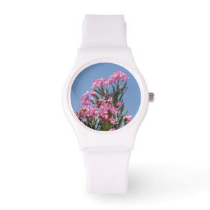 Pink Floral Oleander Watch