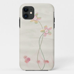 pink floral on silk Case-Mate iPhone case