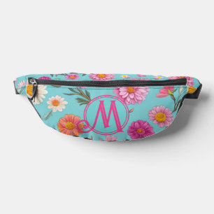Pink floral orange floral white floral teal bum bags