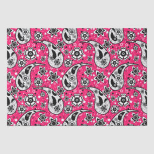 Pink Floral Paisley Pattern Design  Tissue Paper