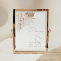 Pink Floral Pampas Boho Baby Shower Mum Osa Bar