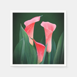 Pink Floral Paper Party Napkins