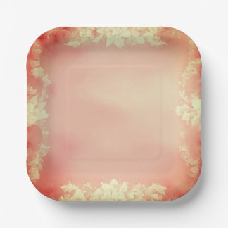 Pink Floral Paper Plates