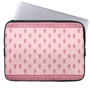 Pink Floral Pattern Laptop Sleeve
