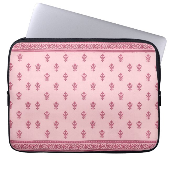 Pink Floral Pattern  Laptop Sleeve (Front)